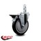 Service Caster 5'' Black Polyurethane Wheel Swivel 7/8'' Square Stem Caster with Brake SCC-SQ20S514-PPUB-BLK-PLB-78 - alternate 2